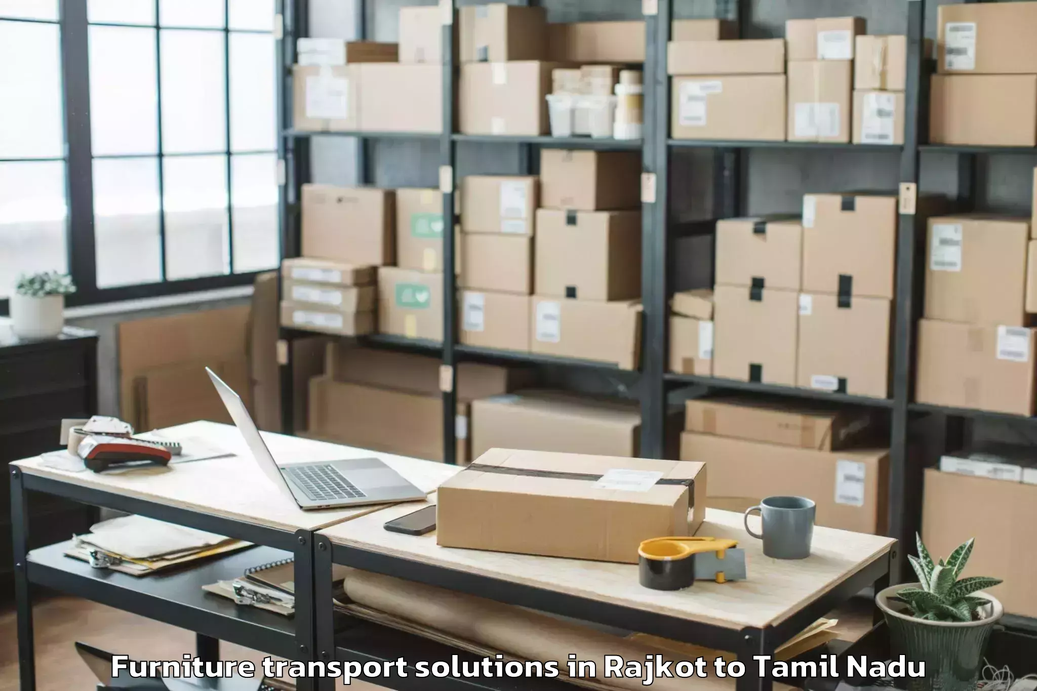 Top Rajkot to Papparappatti Furniture Transport Solutions Available